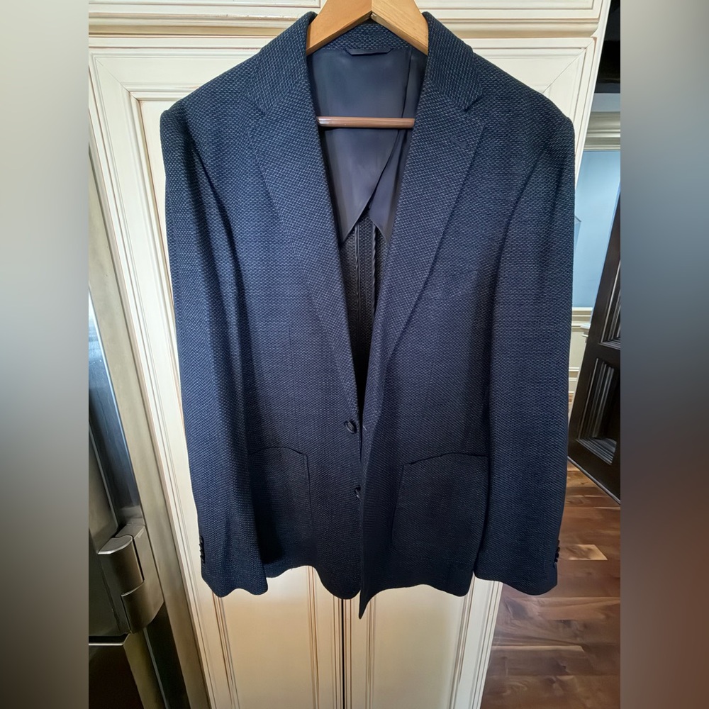 Men’s size L Rodd & Gunn Textured Dark Navy Blazer NWOT